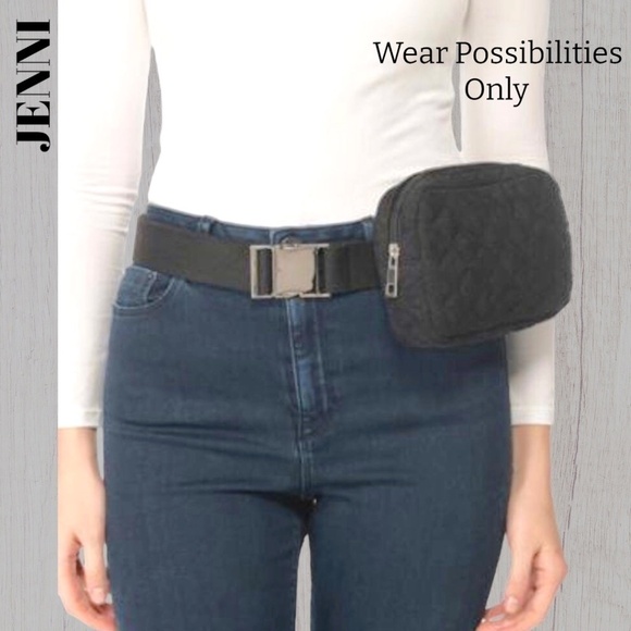 JENNI Quilted Corduroy Top Zip Sling Bag BeltBag/Belt Bag Olive Green-Size S/M - Picture 7 of 14